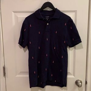J.Crew Mens Embroidered Polo Medium